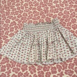 Katie J NYC floral Ruffle smocked Skirt